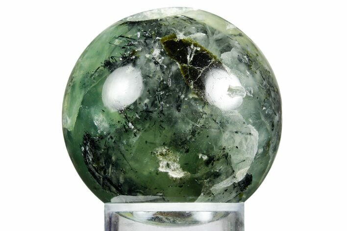 Polished Prehnite With Epidote Sphere #343061